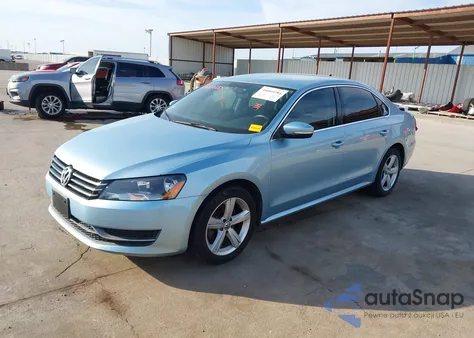 2013 Volkswagen Passat 2.5L Se из США, поврежденный, VIN 1VWBP7A37DC010855